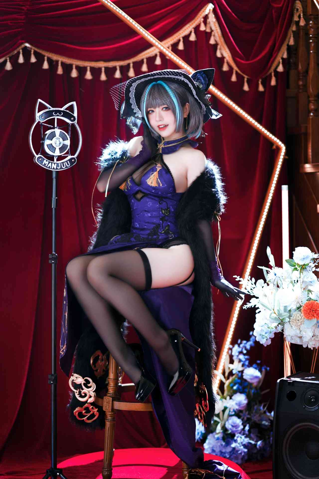 半半子柴郡旗袍